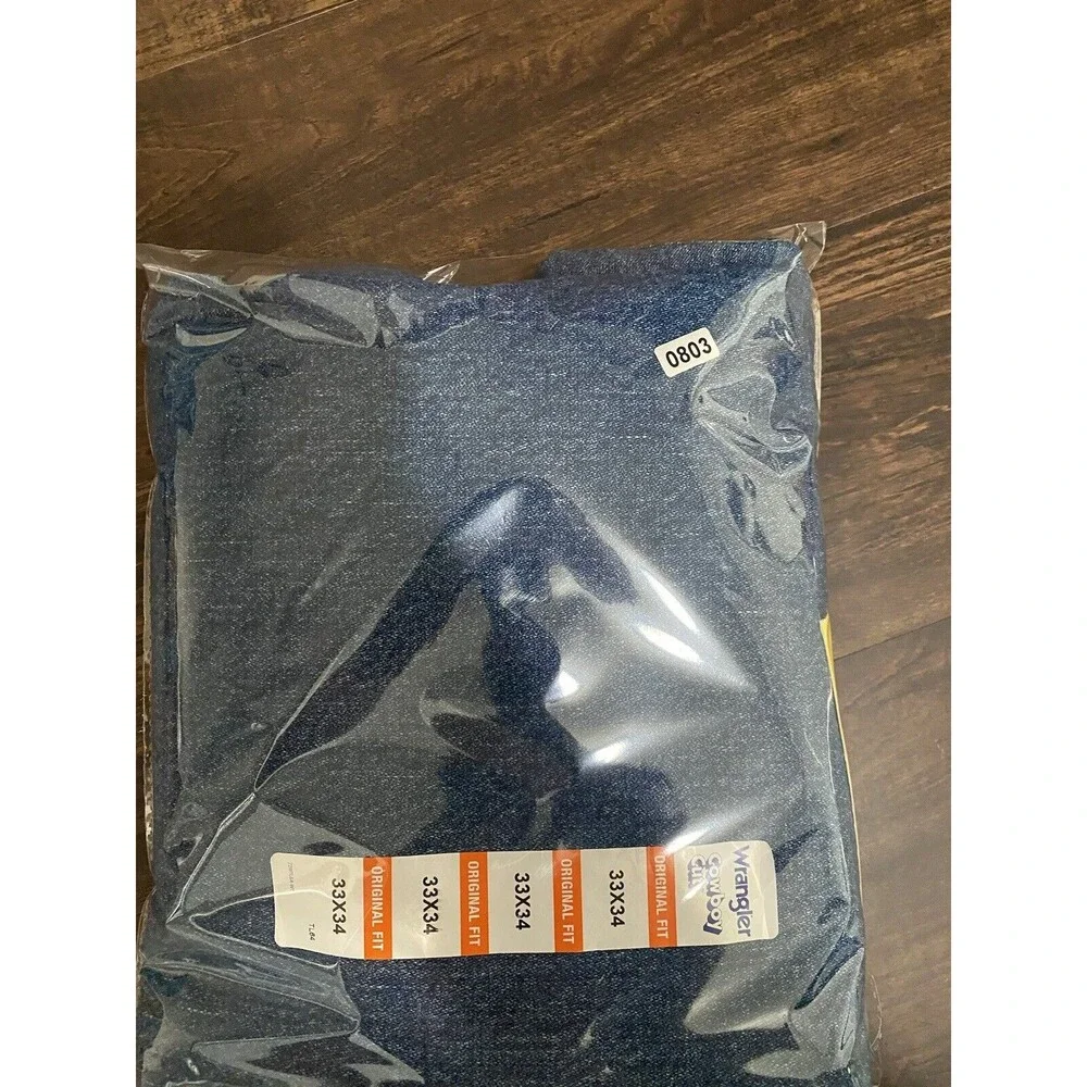 Wrangler Cowboy Cut Original Fit 13MWGK Mens Blue Jeans 33x34 Slim Fit Premium - Picture 9 of 9